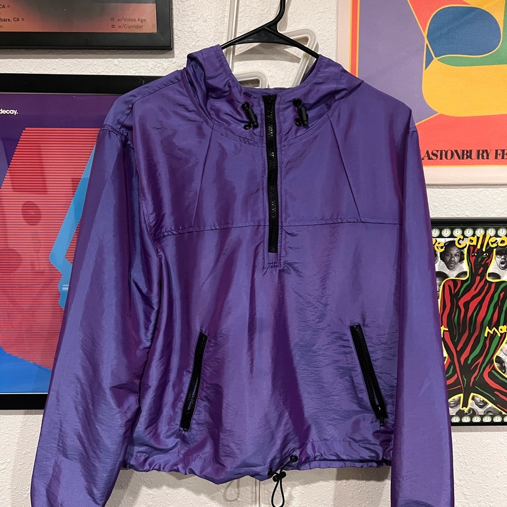 Vintage Purple Windbreaker Jacket